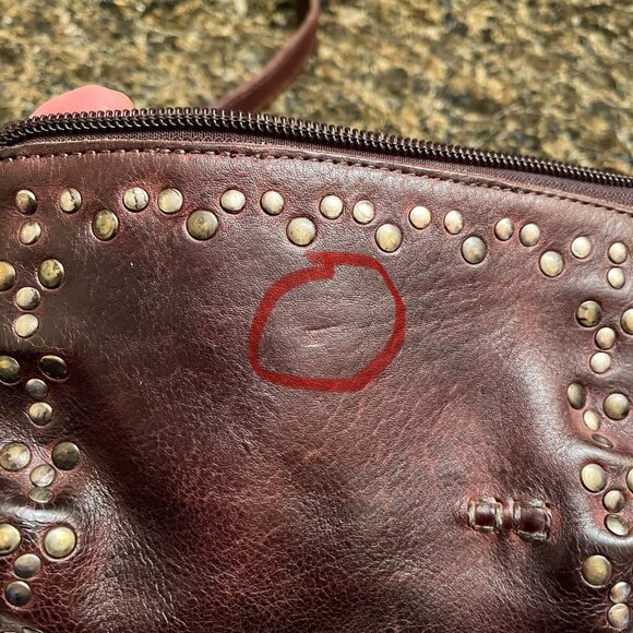 Bed Stu Leather Encase Crossbody/Wristlet/Clutch in Teak Dip Dye - Picture 11 of 13